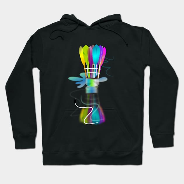 Badminton sport art and shadow Hoodie by pichart99thai